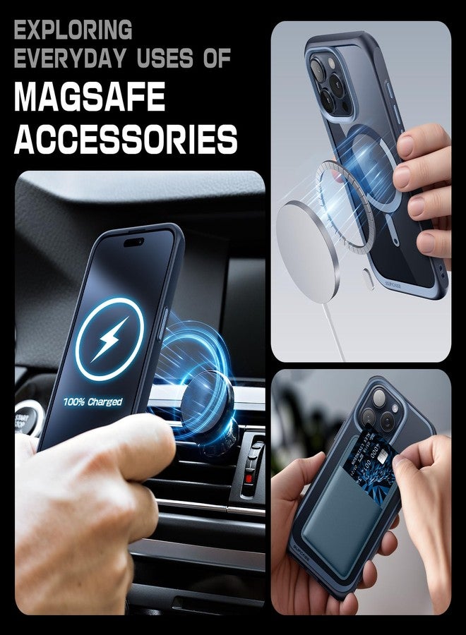 سوبكيس جراب SUPCASE لهاتف iPhone 15 Pro Max (يونيكورن بيتل ماج)، [متوافق مع MagSafe] [حماية فائقة] جراب حماية رفيع وشفاف مغناطيسي مقاوم للصدمات لهاتف iPhone 15 Pro Max، أزرق داكن - Image 4